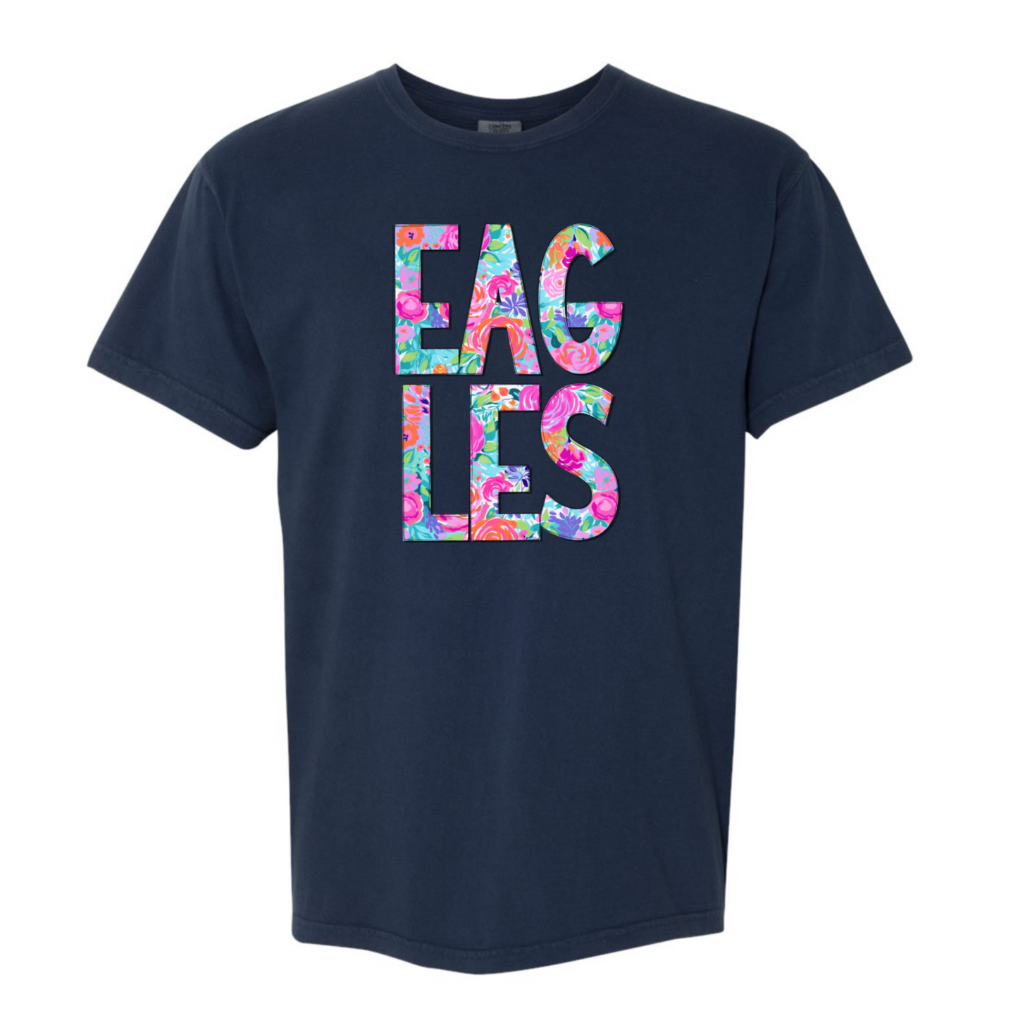 Bright Floral Eagles Comfort Colors T-Shirt