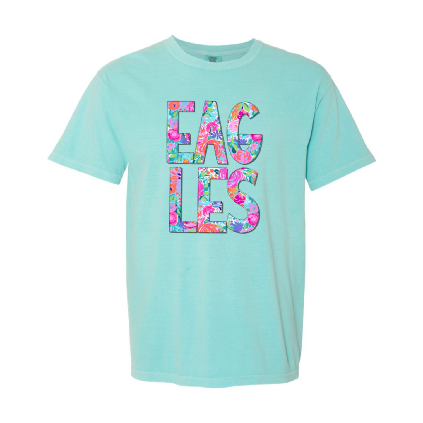 Bright Floral Eagles Comfort Colors T-Shirt